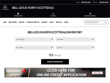 Tablet Screenshot of belllexusnorthscottsdale.com